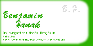 benjamin hanak business card